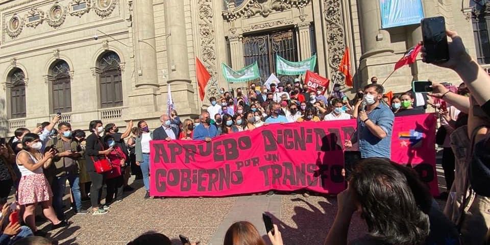 gabriel boric habla actividad apruebo dignidad bella artes