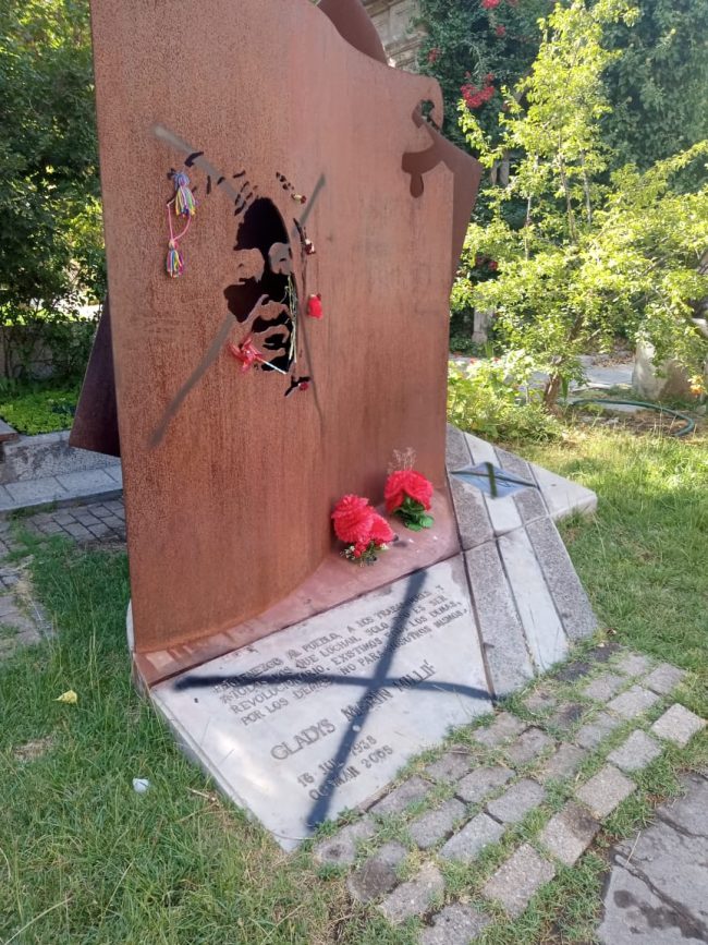 memorial gladys vandalizado