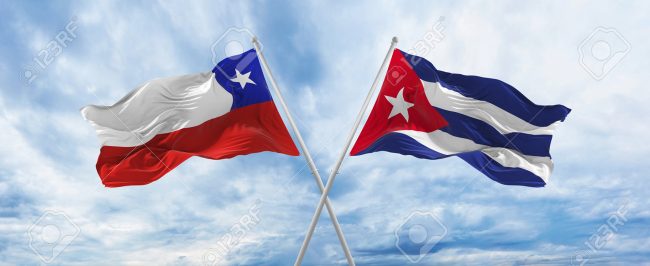 cuba chile banderas