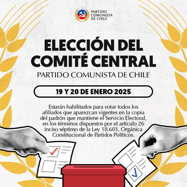 eleccion comite central 19 y 20 enero 2025