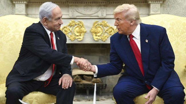 netanyahu trump de la mano
